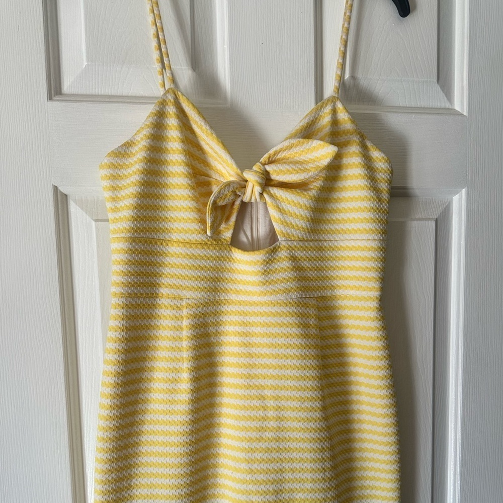 Hutch Sunny Yellow and white striped dress, size medium - Picture 2 of 7